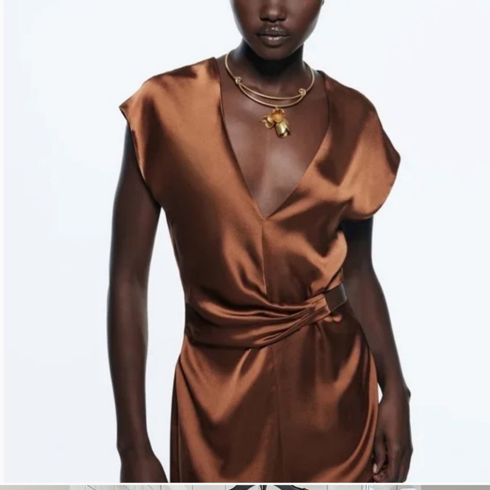 Zara bronze dress